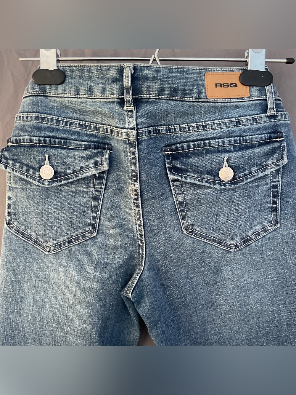 RSQ Kids Distressed Light Blue Denim Jeans with Flap Pockets